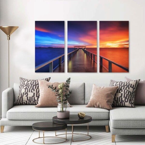 Kits 3 QuadroS DecorativoS Ponte Colorida | MadeiraMadeira