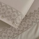 Ver imagem 2 de Jogo Cama Lençol Casa Scarpa Bouclê Casal Padrão Micro Percal 200 Fios C/ Laise Bordada 4 Peças - Be