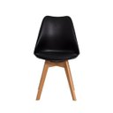 Ver imagem 2 de Kit 2 Cadeiras Mesa Sala de Jantar Saarinen Design Wood Preto - Preto