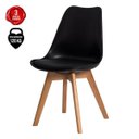 Ver imagem 1 de Kit 2 Cadeiras Mesa Sala de Jantar Saarinen Design Wood Preto - Preto