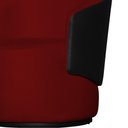 Ver imagem 3 de Poltrona Organica Beatriz Suede Vermelho C/ Composê Corano Preto - Lm Decor