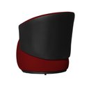 Ver imagem 4 de Poltrona Organica Beatriz Suede Vermelho C/ Composê Corano Preto - Lm Decor