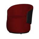 Ver imagem 2 de Poltrona Organica Beatriz Suede Vermelho C/ Composê Corano Preto - Lm Decor