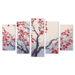 Kit Quadros Decorativos Sakura Árvore - 4