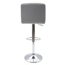 Ver mais imagens de Kit 3 Banquetas Altas Giratórias para Cozinha Bancada Ilha Restaurante com Regulagem Gomos Cinza