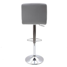Banqueta Alta com Assento Estofado Giratória para Bancada Ilha Cozinha Gourmet Gomos Cinza - 8