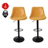 Kit 2 Banquetas Alta Estofada Para Bar Balcão Cozinha Americana Giratória Regulável Roma Com - 1