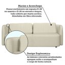 Ver imagem 5 de Sofá Living Orgânico Curvo 3 Lugares 200cm Castries Yescasa