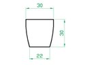 Ver imagem 3 de Vaso Planta 30x30 Oval Moderno Polietileno - BEGE CASTANHA 012