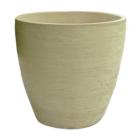 Vaso Planta 30x30 Oval Moderno Polietileno - BEGE CASTANHA 012