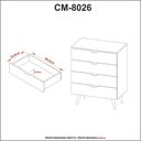 Ver imagem 5 de Cômoda para Quarto 68cm X 92,5cm com 4 Gavetas e Pés Palito Cor:amêndoa