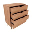 Ver imagem 7 de Cômoda para Quarto 68cm X 92,5cm com 4 Gavetas e Pés Palito Cor:amêndoa