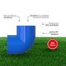2 Unidades Joelho 90° Soldável para Irrigação Dn 100mm Pvc Azul Durín - 2