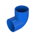 Ver imagem 1 de 2 Unidades Joelho 90° Soldável para Irrigação Dn 100mm Pvc Azul Durín