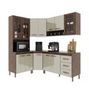 Ver imagem 2 de Cozinha Modulada Completa Fidelitá Lisboa 5 Peças 340cm 12 Portas 3 Gavetas com Tampo