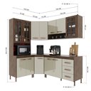 Ver imagem 4 de Cozinha Modulada Completa Fidelitá Lisboa 5 Peças 340cm 12 Portas 3 Gavetas com Tampo