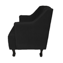 Ver imagem 3 de Poltrona Cadeira Decorativa Para Sala E Recepção Genesis Preto -LM DECOR