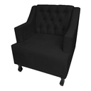 Ver imagem 2 de Poltrona Cadeira Decorativa Para Sala E Recepção Genesis Preto -LM DECOR
