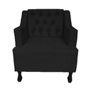 Ver imagem 1 de Poltrona Cadeira Decorativa Para Sala E Recepção Genesis Preto -LM DECOR