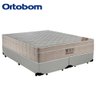 Cama Box Queen Bipartido Sintético + Colchão Ortobom Molas Ensacadas 158x198x65 Branco - 5