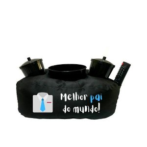 Kit Almofada Pipoca Melhor Pai Do Mundo + Balde + 2 Copos