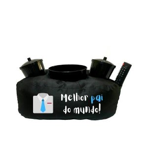 Kit Almofada Pipoca Melhor Pai do Mundo + Balde + 2 Copos