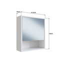 Ver imagem 3 de Armário para Banheiro Slim 1 Porta e Espelho B85 Emovell: Branco