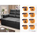 Ver imagem 2 de Sofá Retrátil Reclinável 230cm 4 Lugares com Molas Quantum King House