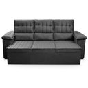 Ver imagem 4 de Sofá Retrátil Reclinável 230cm 4 Lugares com Molas Quantum King House