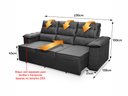 Ver imagem 3 de Sofá Retrátil Reclinável 230cm 4 Lugares com Molas Quantum King House