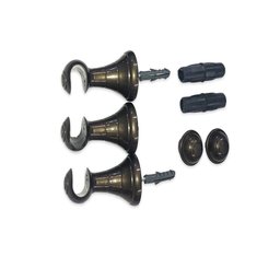 Varão de Cortina Fino 19mm Para Cortina Janela de 2,00m Ouro Velho - 2