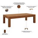 Ver imagem 5 de Mesa de Centro Retangular para Sala Living Madeira Maciça Dunia F06 Rústico Escuro - Lyam Decor