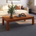 Ver imagem 3 de Mesa de Centro Retangular para Sala Living Madeira Maciça Dunia F06 Rústico Escuro - Lyam Decor