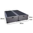 Ver imagem 5 de Cama Box Baú King Bipartido Suede Sereneprime Cinza 192x203x44