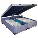 Ver imagem 3 de Cama Box Baú King Bipartido Suede Sereneprime Cinza 192x203x44