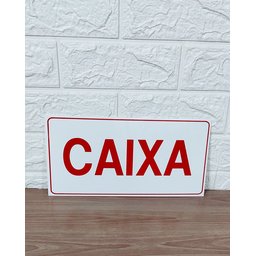 Kit Combo 10 Placa Sinalização Caixa Branco Letra Vermelha - 4