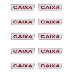 Kit Combo 10 Placa Sinalização Caixa Branco Letra Vermelha - 1