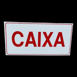 Kit Combo 10 Placa Sinalização Caixa Branco Letra Vermelha - 3