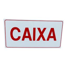 Kit Combo 10 Placa Sinalização Caixa Branco Letra Vermelha - 2