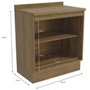 Ver imagem 3 de Armário de Cozinha Balcão 2 Portas 80cm com Tampo M623 Botanic Kappesberg