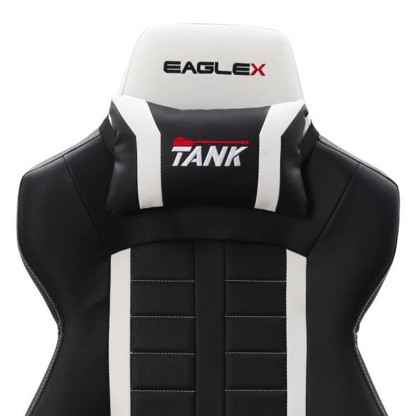 Cadeira Gamer Tank Pro Giratória Reclinável com Braços Almofadado Branco - 5
