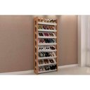 Ver imagem 1 de Armário Sapateira Quarto Sapateira AZ1006 8 Prateleiras Amêndoa/Branco - Tecno Mobili