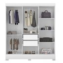 Ver imagem 5 de Cômoda Flora e Guarda Roupa Casal Verso Branco - Demóbile
