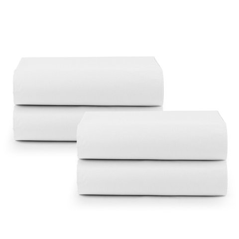 Kit 4 Pçs Lençol Avulso sem Elástico Casal Super King Profissional Premium 180 Fios 2,85x2,80m: Bran