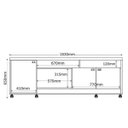 Ver imagem 4 de Rack Bancada para Tv de até 70" 3 Portas Dalva Off White/jequitiba