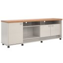 Ver imagem 1 de Rack Bancada para Tv de até 70" 3 Portas Dalva Off White/jequitiba
