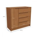 Ver imagem 4 de Cômoda Kappesberg 4 Gavetas 1 Porta R260 Cor Canela