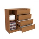 Ver imagem 3 de Cômoda Kappesberg 4 Gavetas 1 Porta R260 Cor Canela