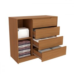 Cômoda Kappesberg 4 Gavetas 1 Porta R260 Cor Canela - 3