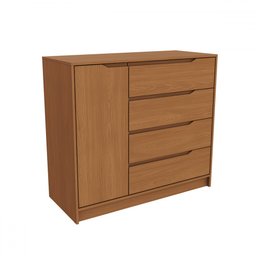 Cômoda Kappesberg 4 Gavetas 1 Porta R260 Cor Canela - 2